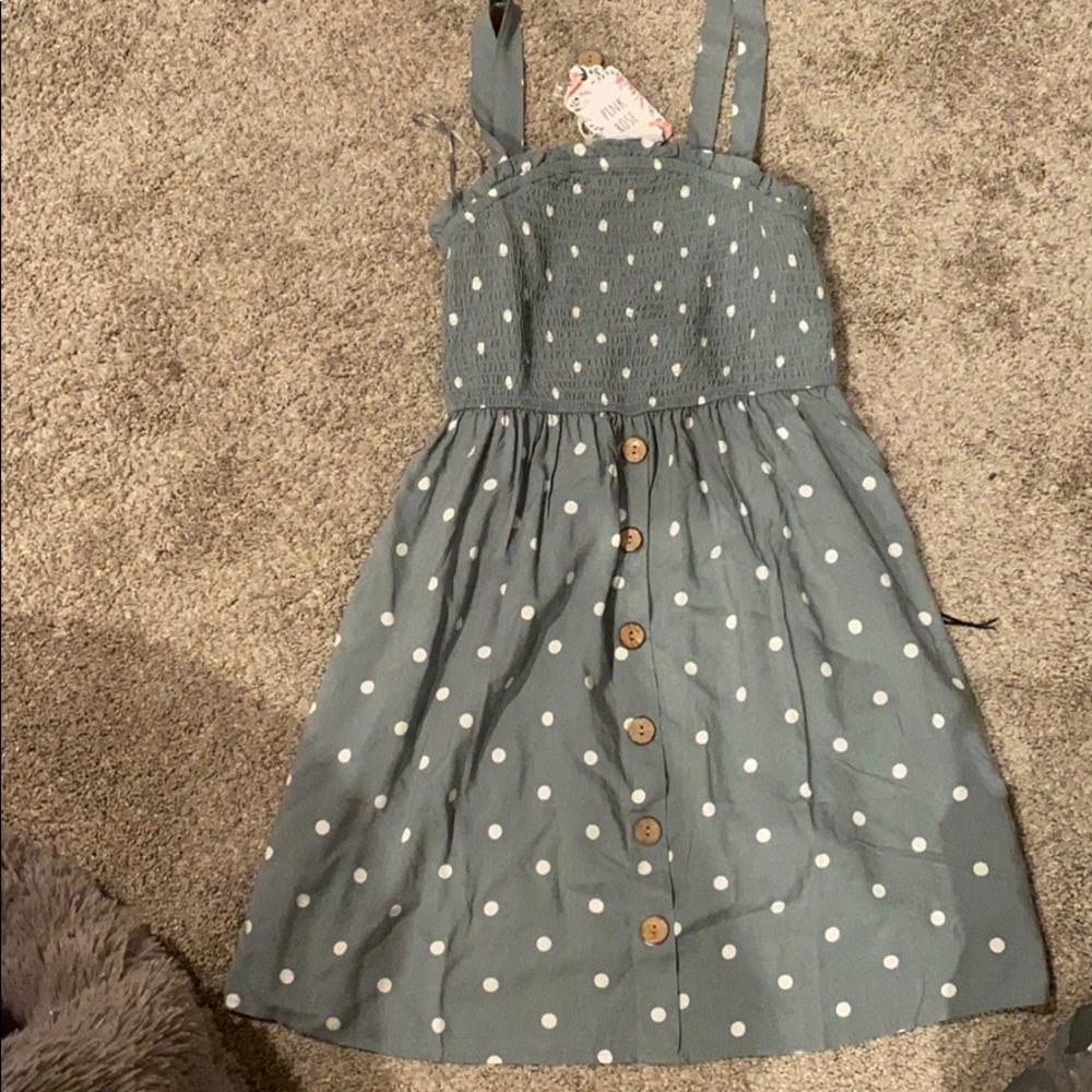 Selling a greenish grey sun dress!